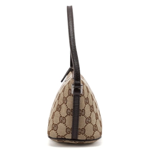 07198 Beige Brown GG Boat Pochette