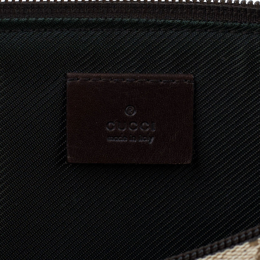 07198 Beige Brown GG Boat Pochette