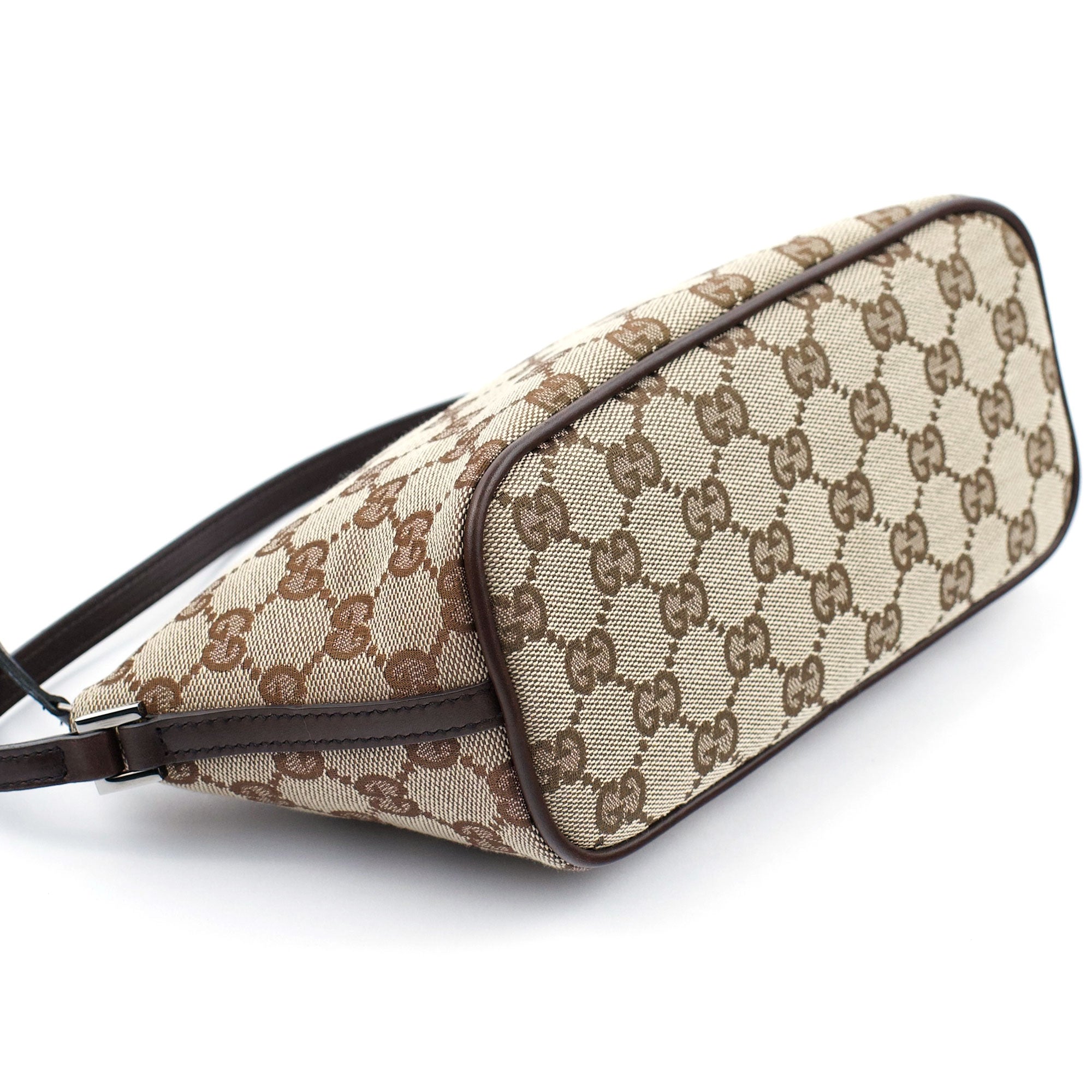 07198 Beige Brown GG Boat Pochette