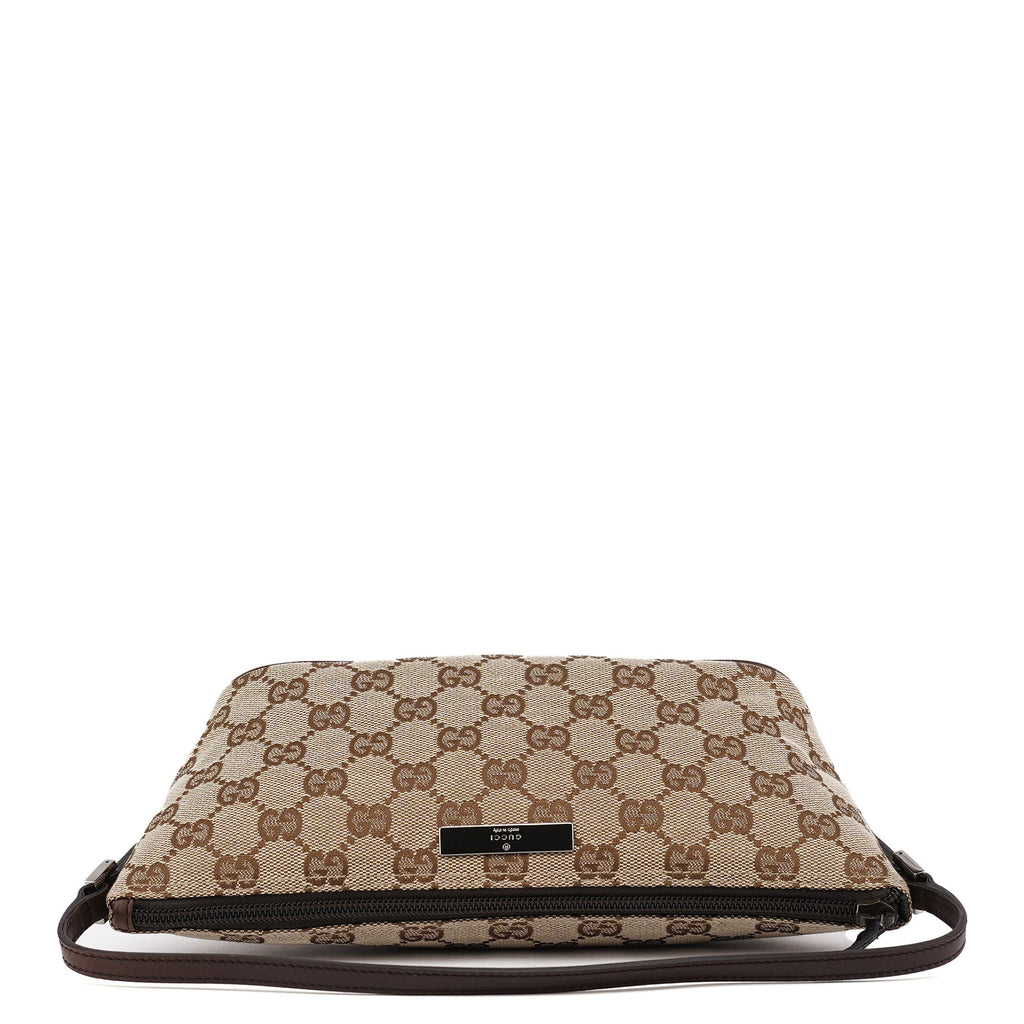 07198 Beige Brown GG Boat Pochette