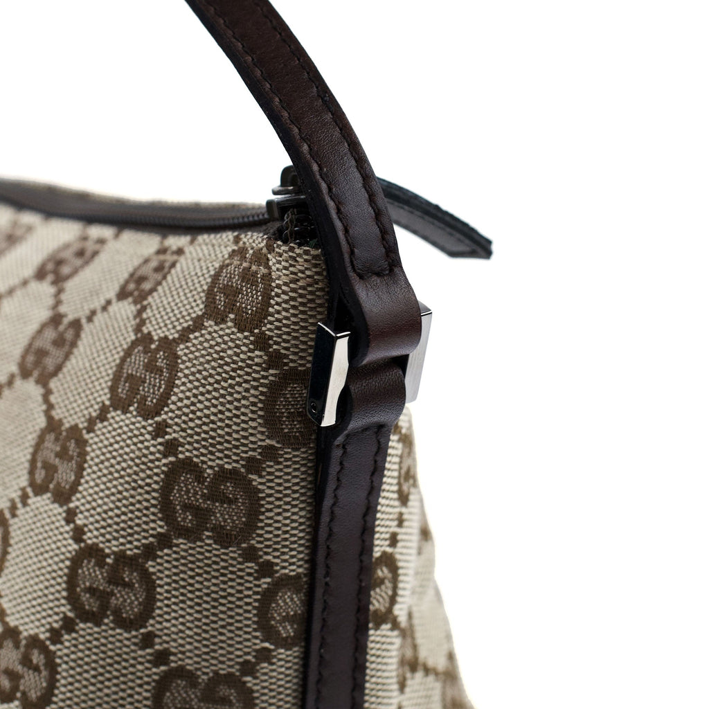 07198 Beige Brown GG Boat Pochette