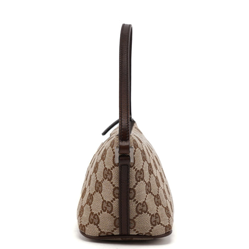 07198 Beige Brown GG Boat Pochette