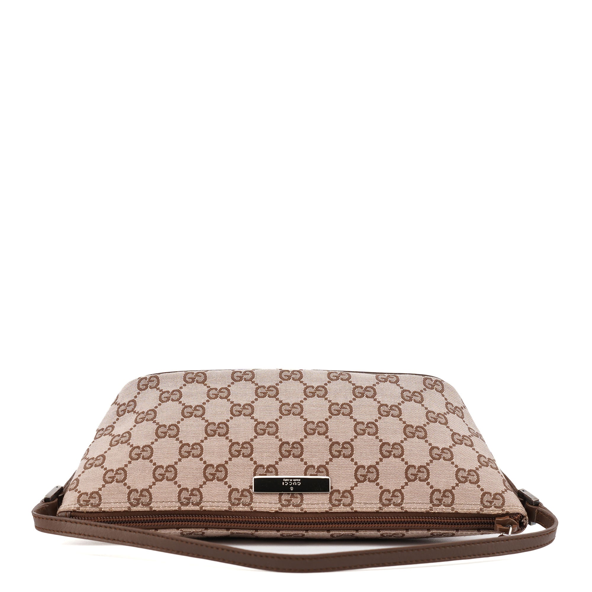 07198 Beige Brown GG Boat Pochette