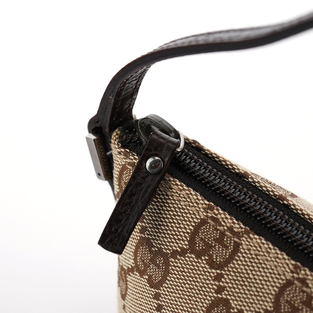 07198 Beige Brown GG Boat Pochette