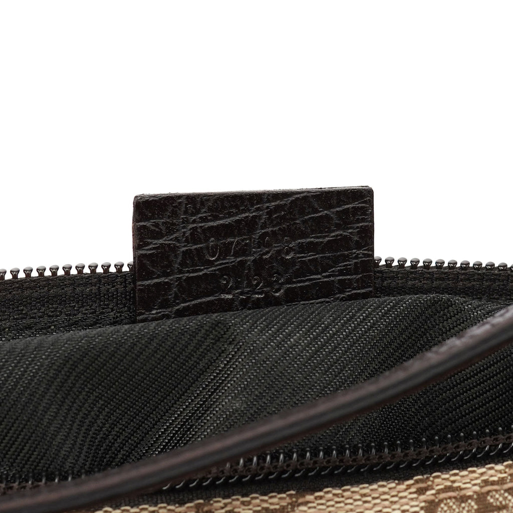 07198 Beige Brown GG Boat Pochette