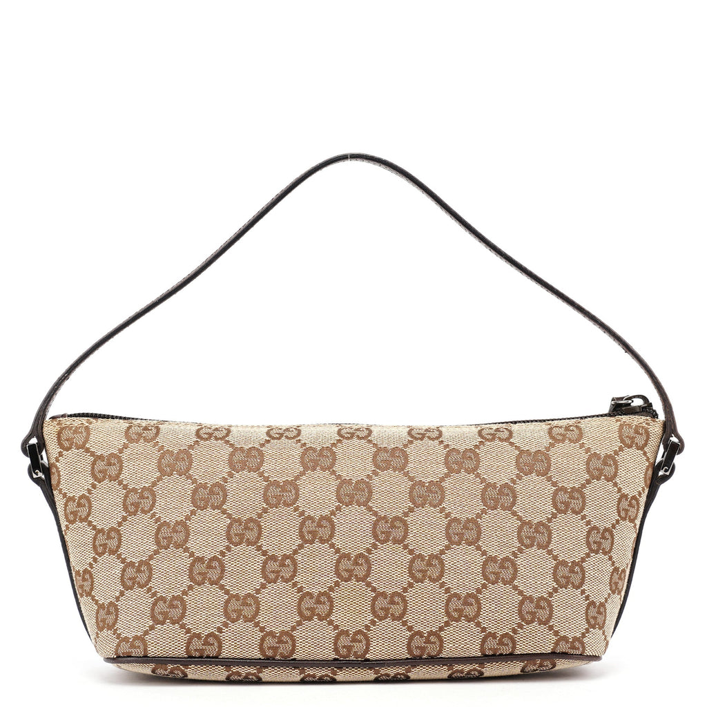 07198 Beige Brown GG Boat Pochette