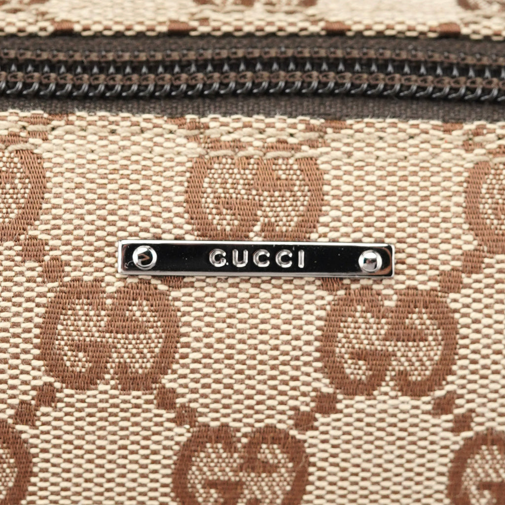 07198 Beige Brown GG Boat Pochette