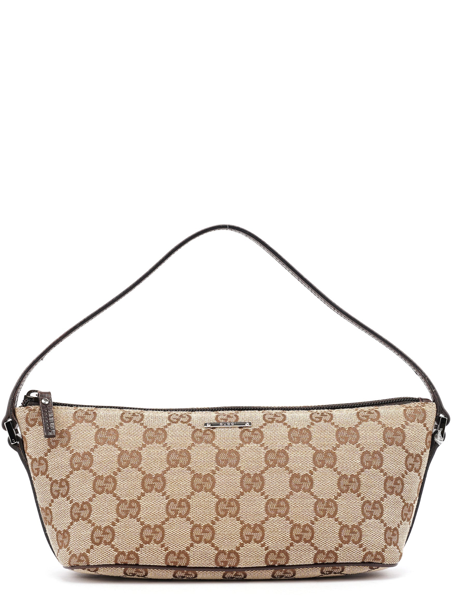 07198 Beige Brown GG Boat Pochette