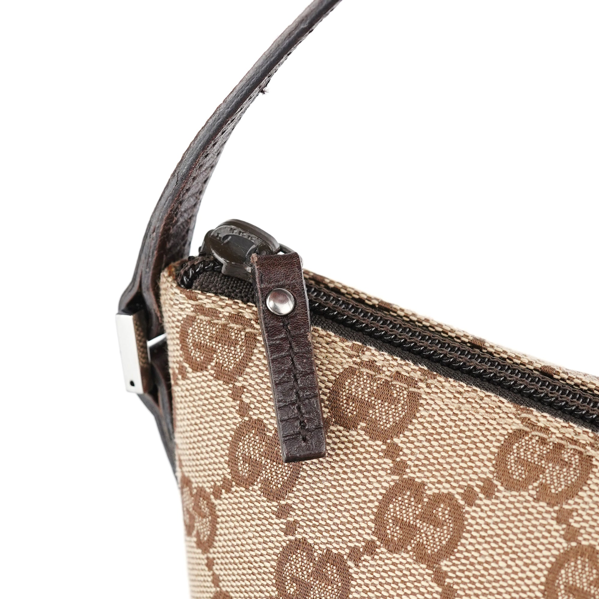 07198 Beige Brown GG Boat Pochette