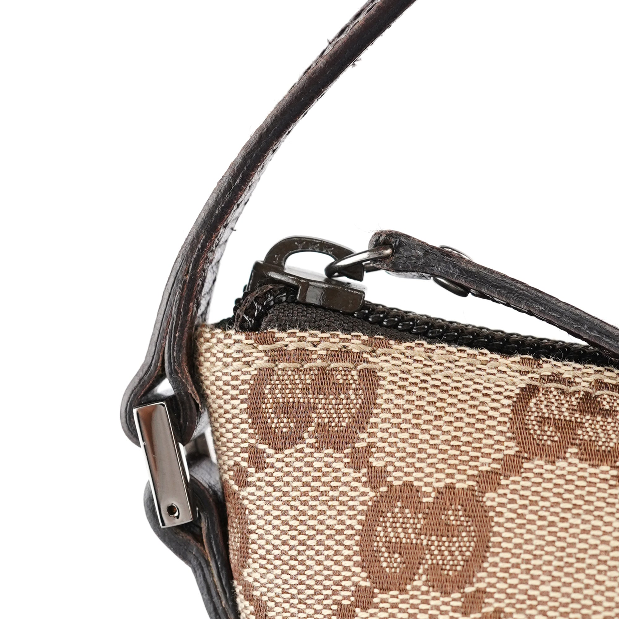07198 Beige Brown GG Boat Pochette