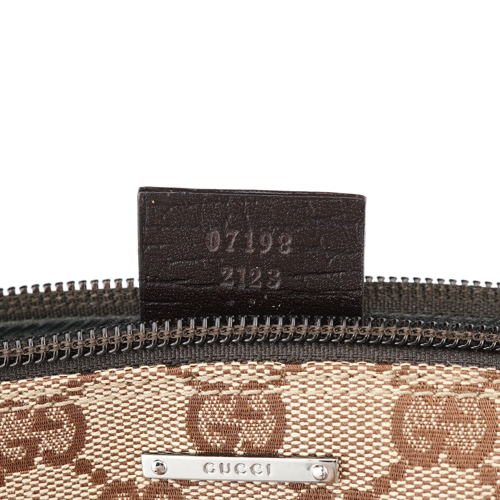 07198 Beige Brown GG Boat Pochette