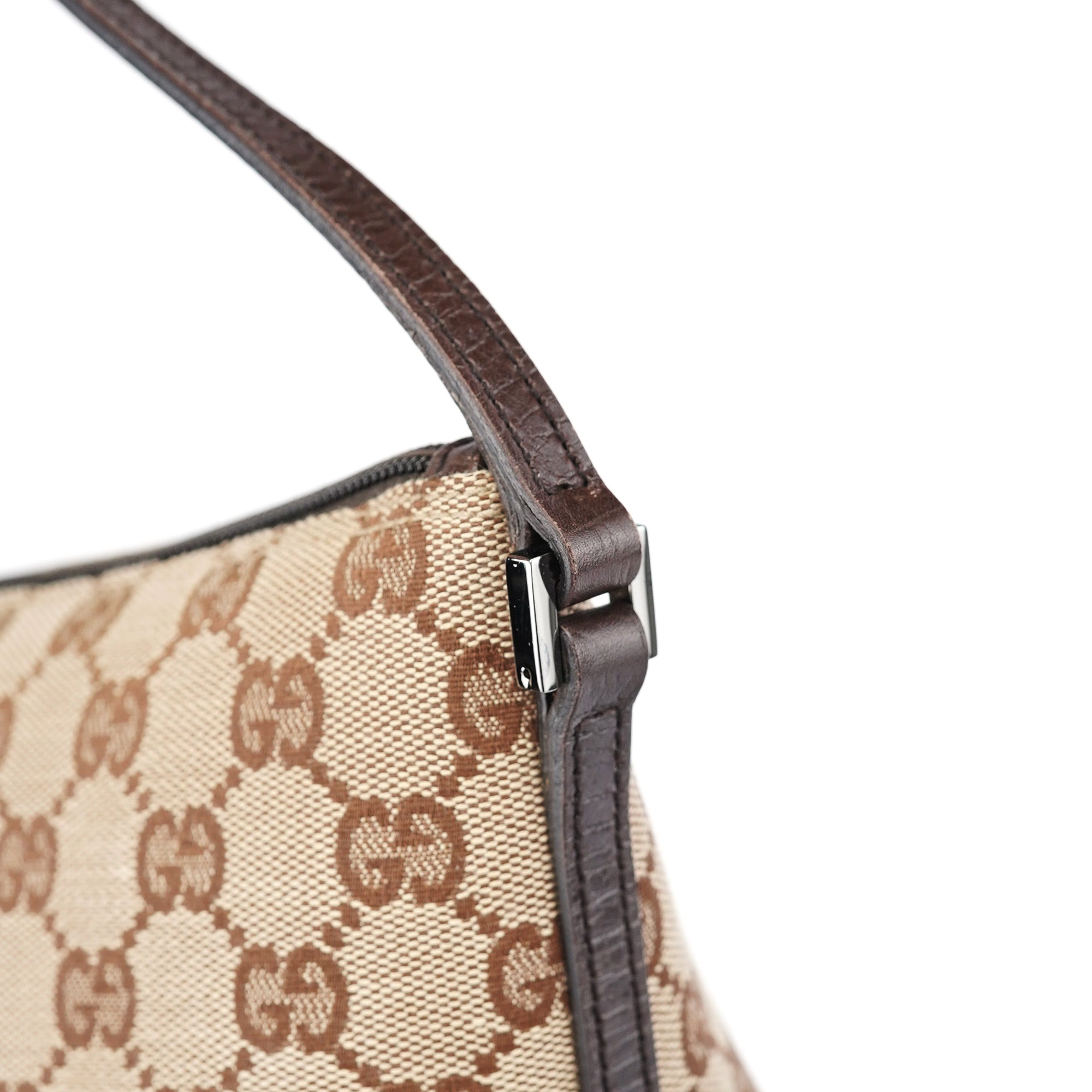 07198 Beige Brown GG Boat Pochette