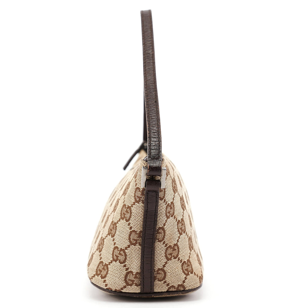 07198 Beige Brown GG Boat Pochette