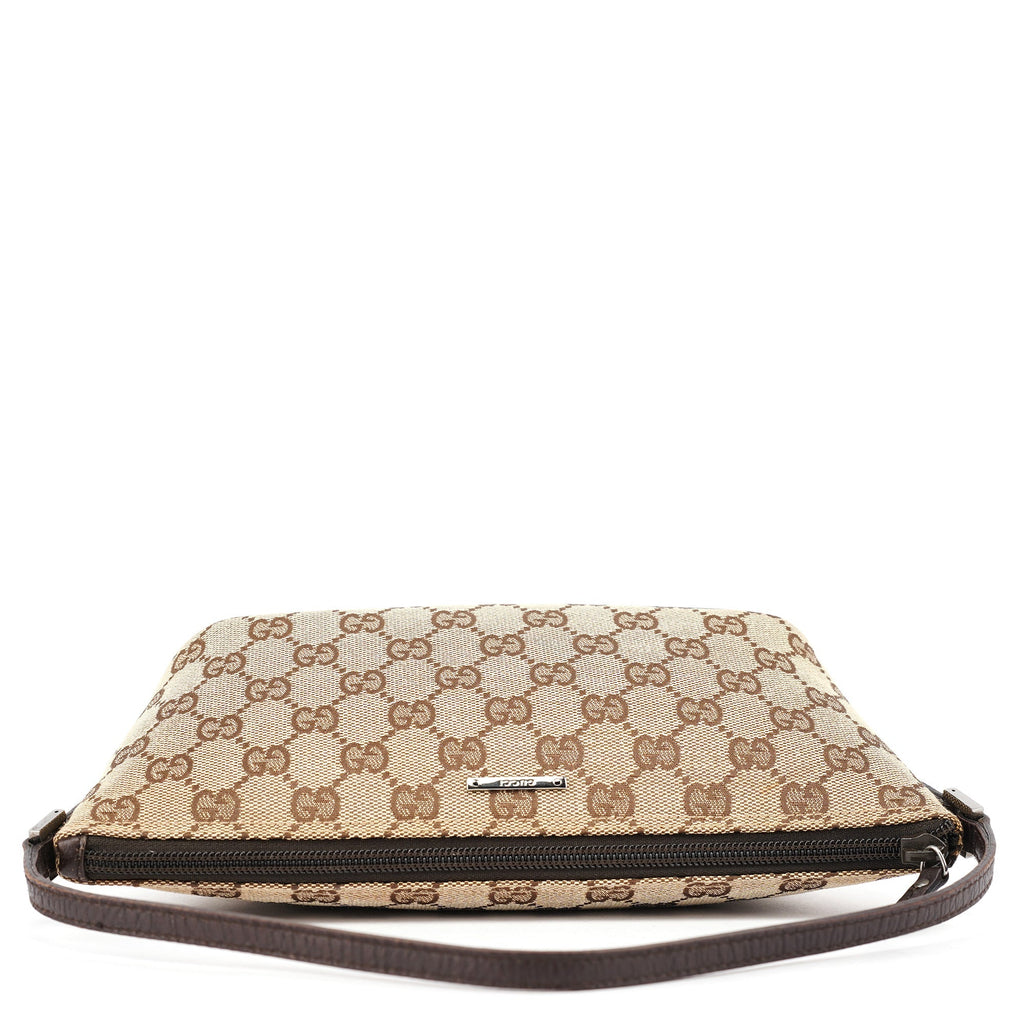 07198 Beige Brown GG Boat Pochette