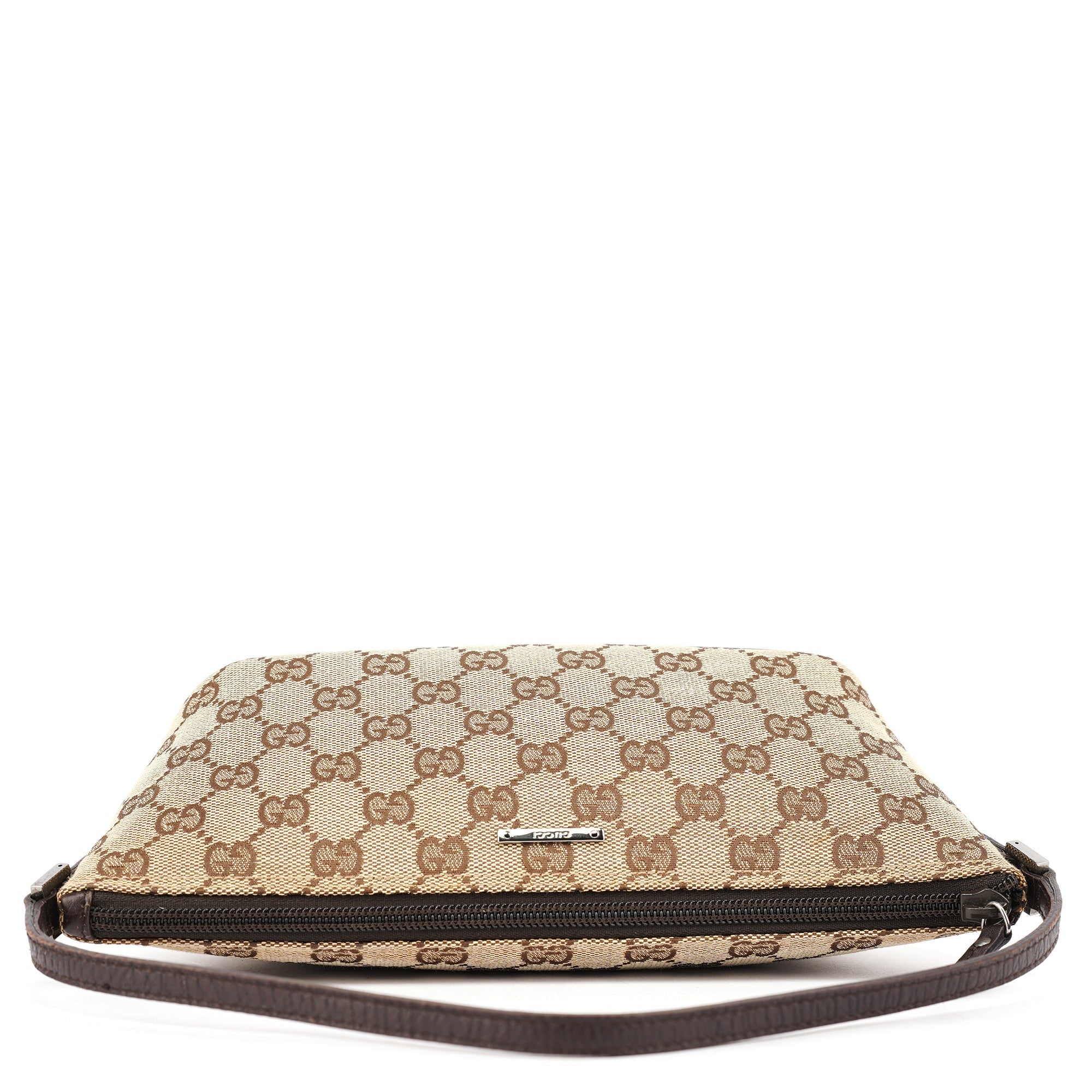 07198 Beige Brown GG Boat Pochette