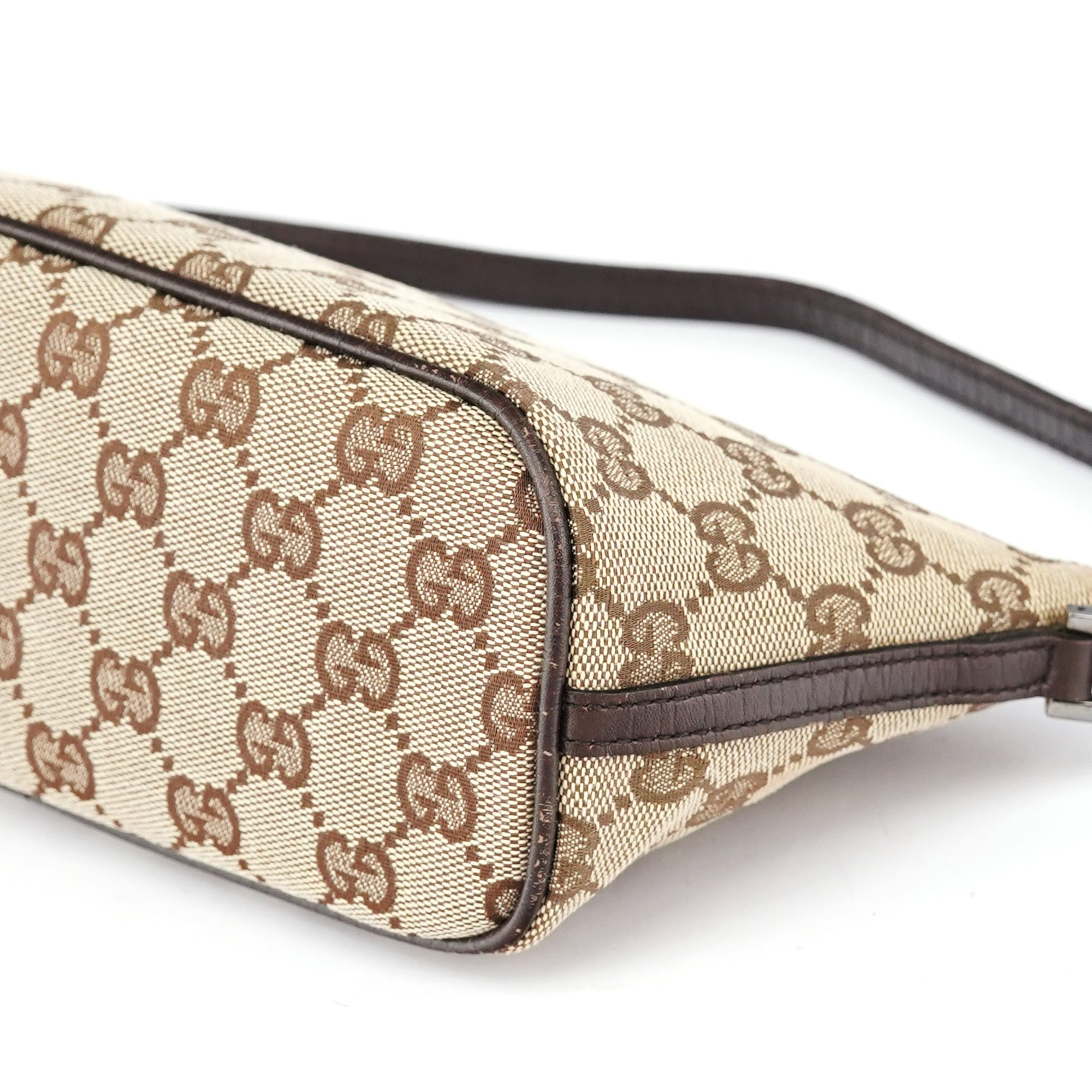 07198 Beige Brown GG Boat Pochette