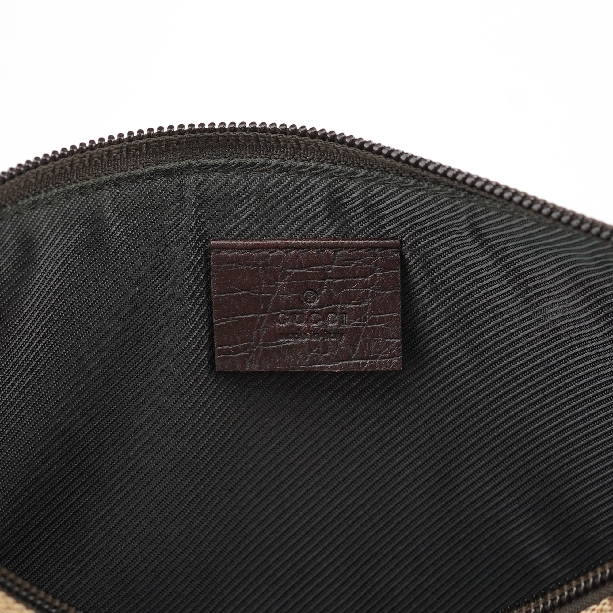 07198 Beige Brown GG Boat Pochette