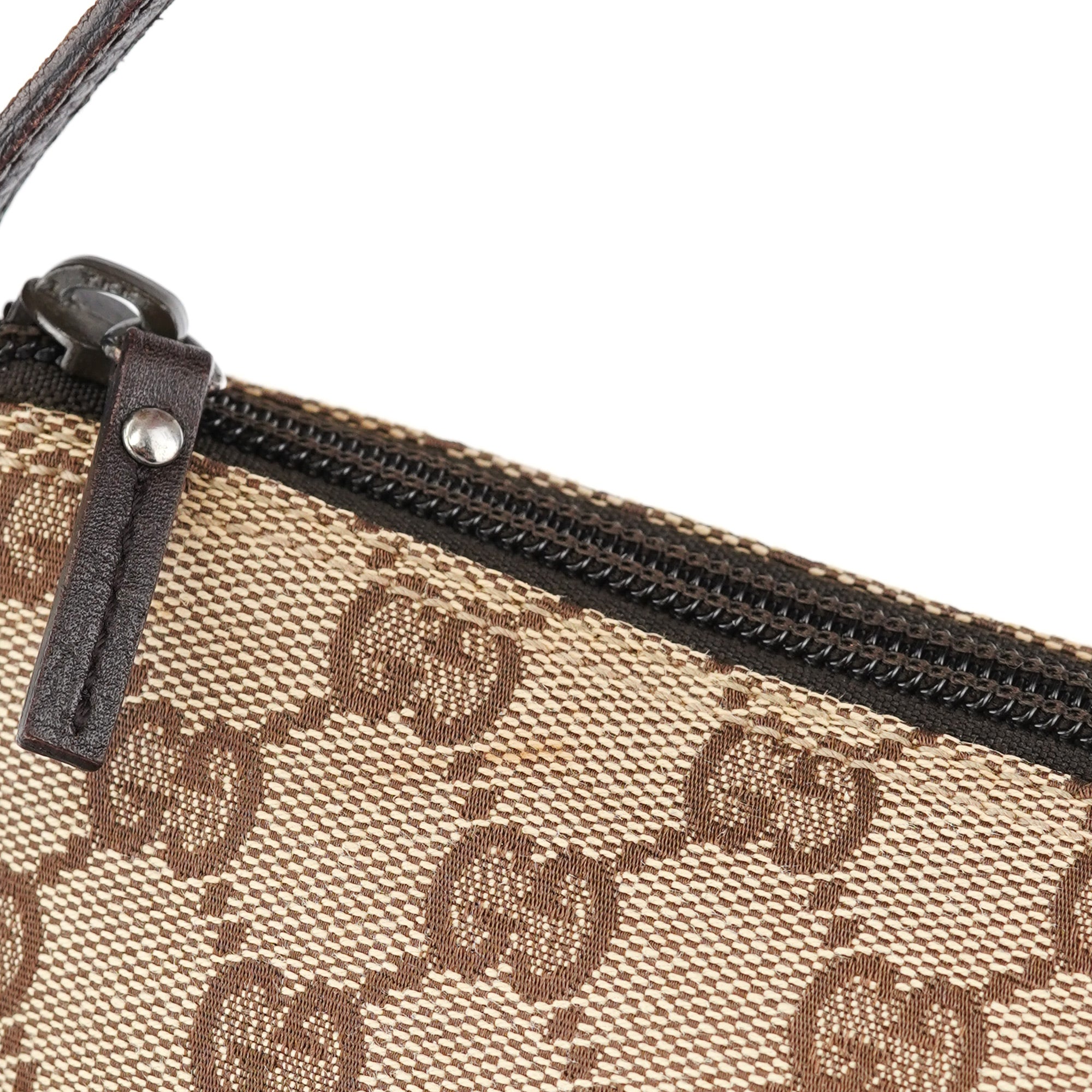 07198 Beige Brown GG Boat Pochette