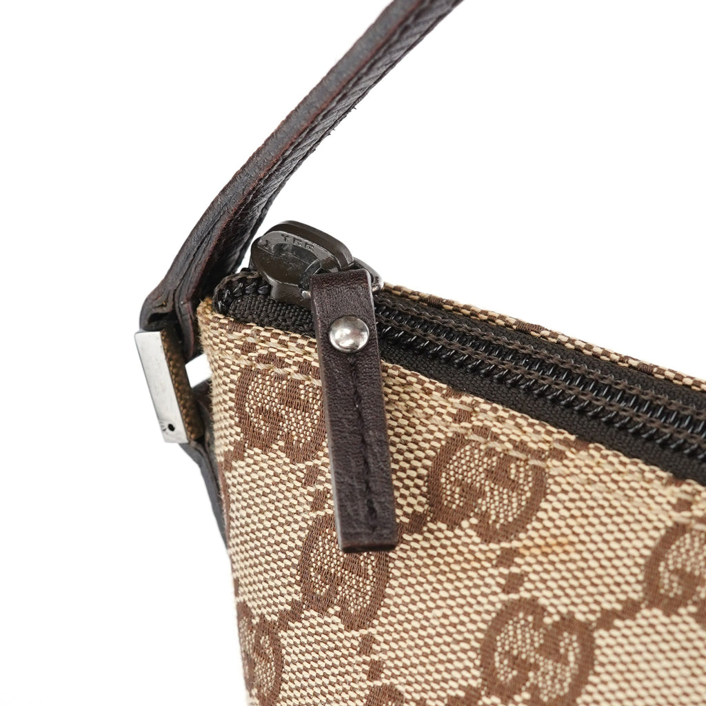 07198 Beige Brown GG Boat Pochette