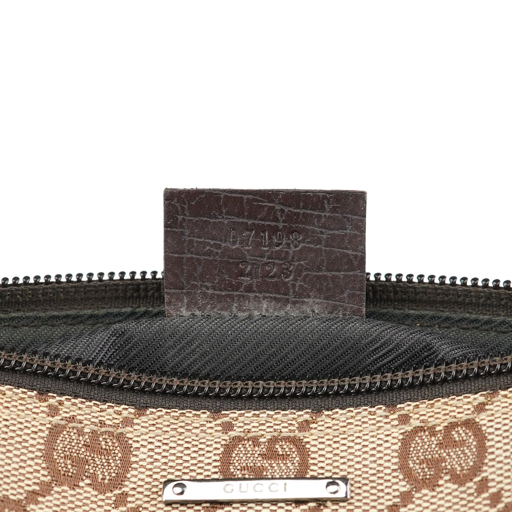 07198 Beige Brown GG Boat Pochette