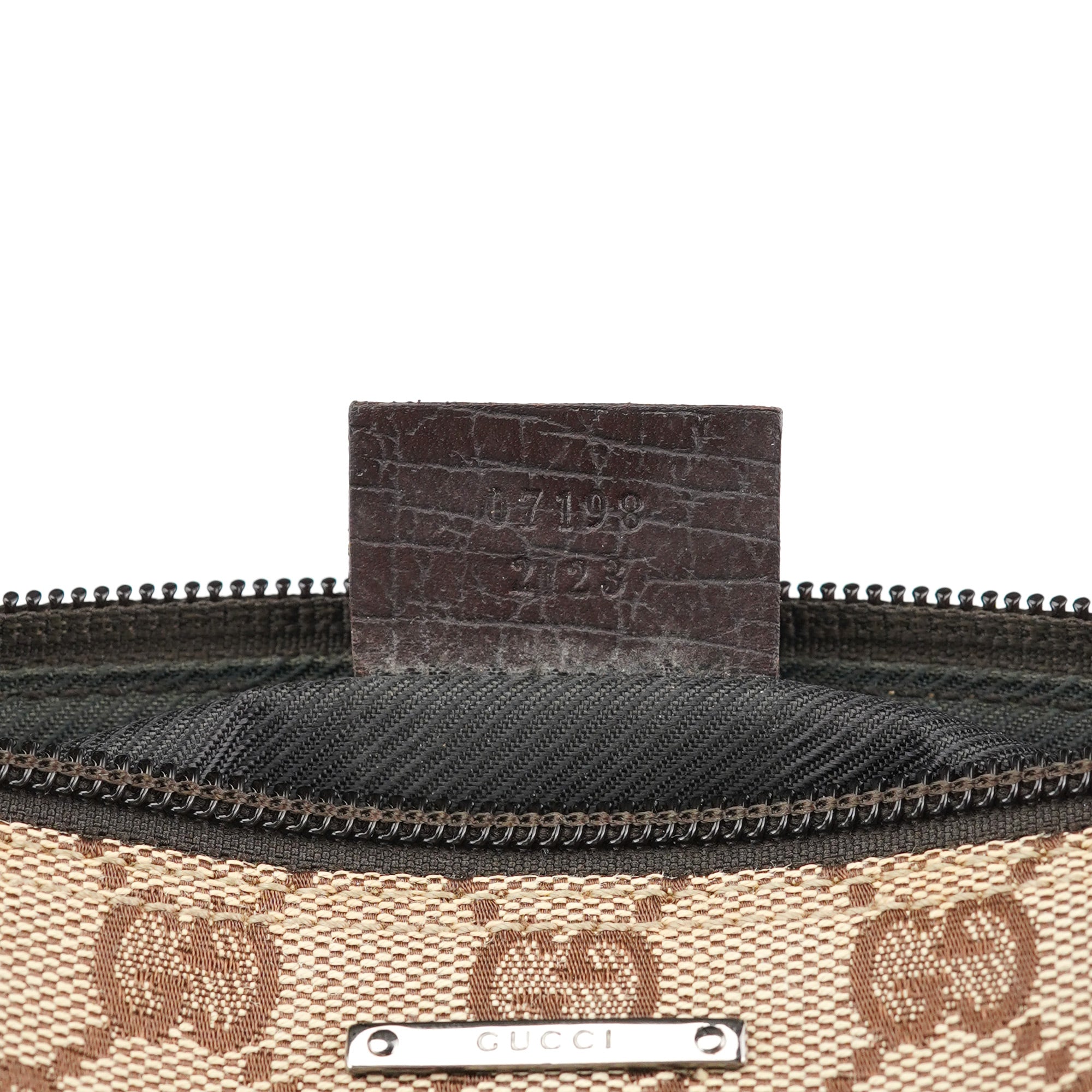 07198 Beige Brown GG Boat Pochette