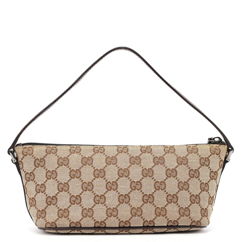 07198 Beige Brown GG Boat Pochette