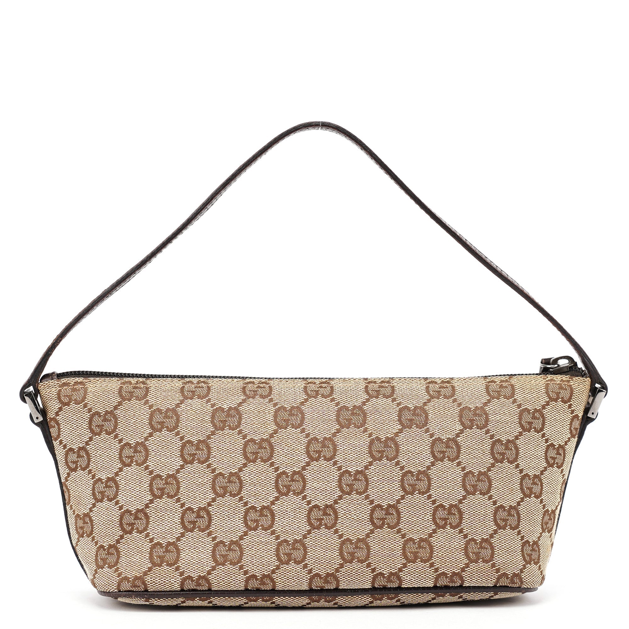07198 Beige Brown GG Boat Pochette