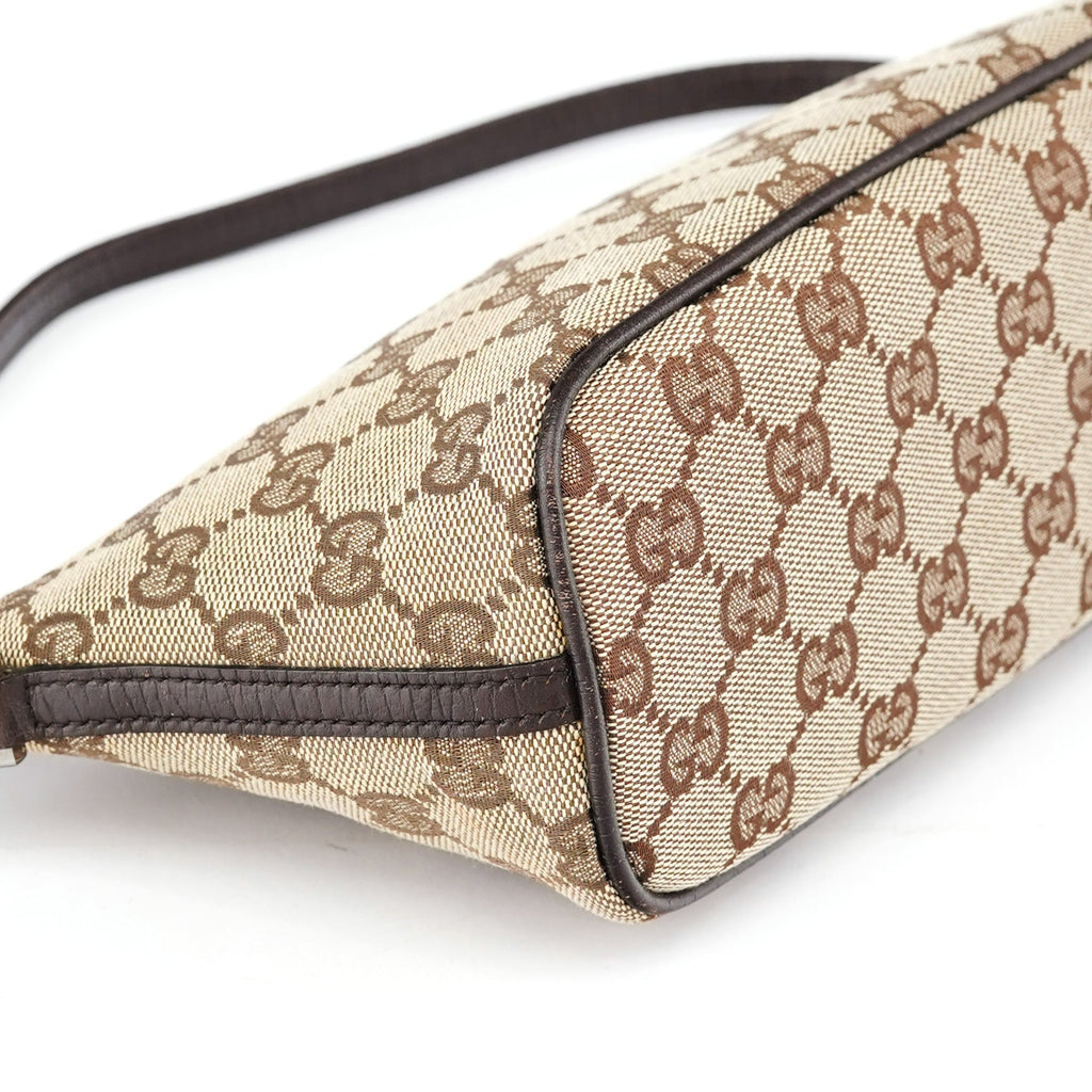 07198 Beige Brown GG Boat Pochette