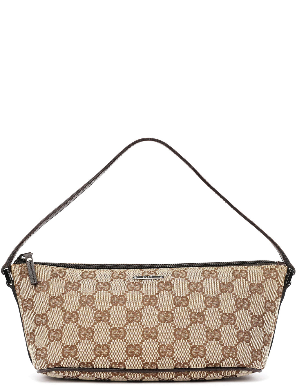 07198 Beige Brown GG Boat Pochette