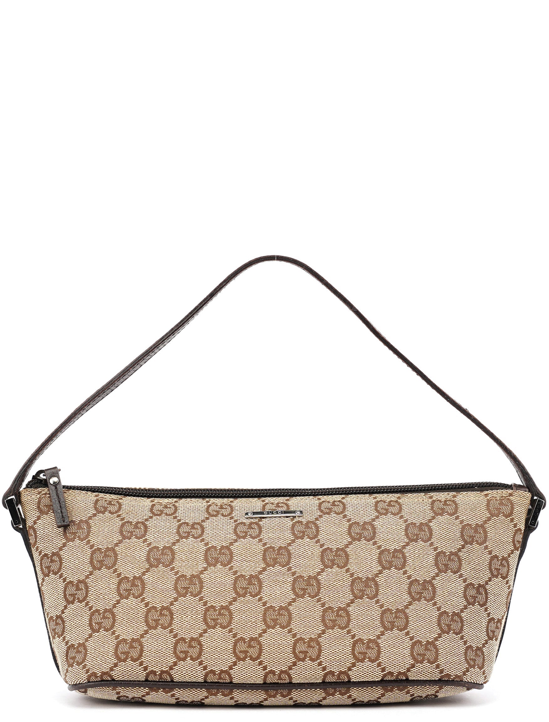 07198 Beige Brown GG Boat Pochette