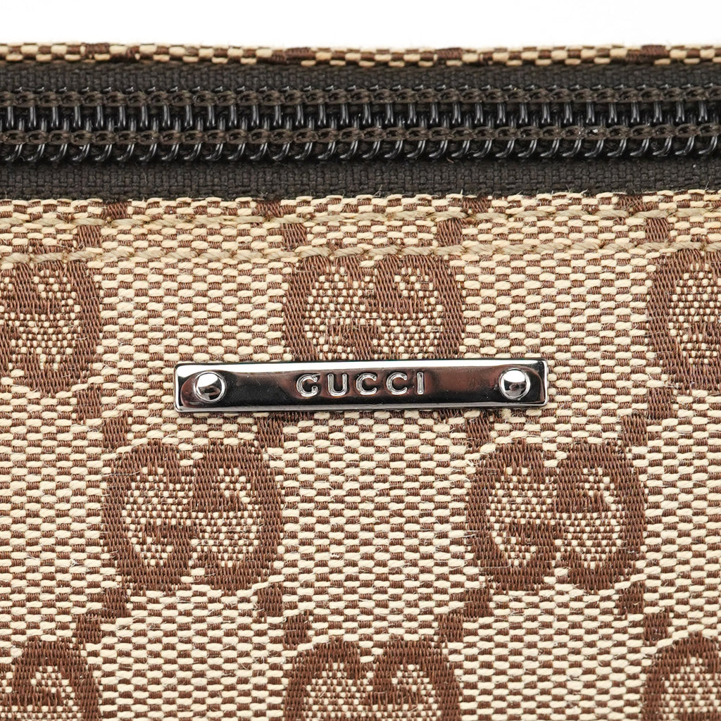 07198 Beige Brown GG Boat Pochette