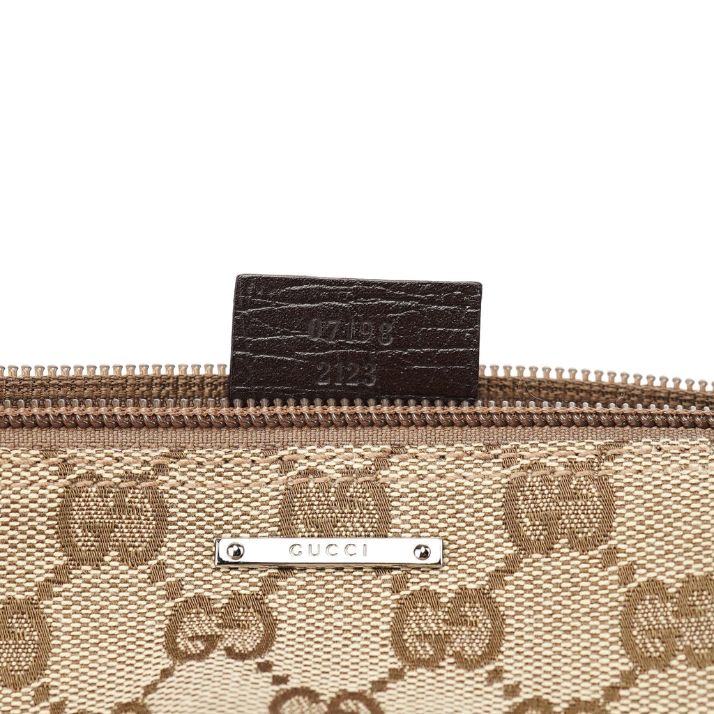 07198 Beige Brown GG Boat Pochette