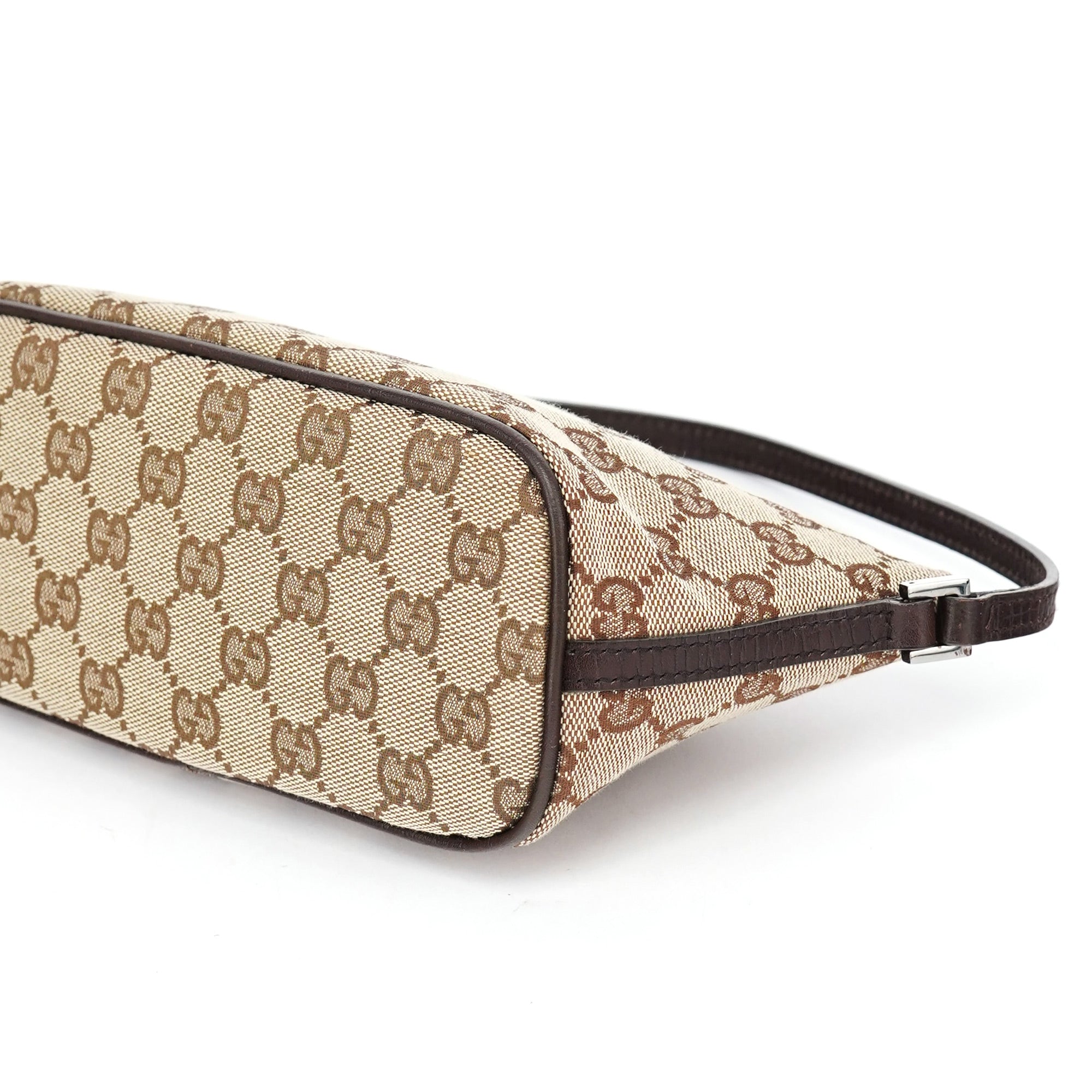 07198 Beige Brown GG Boat Pochette