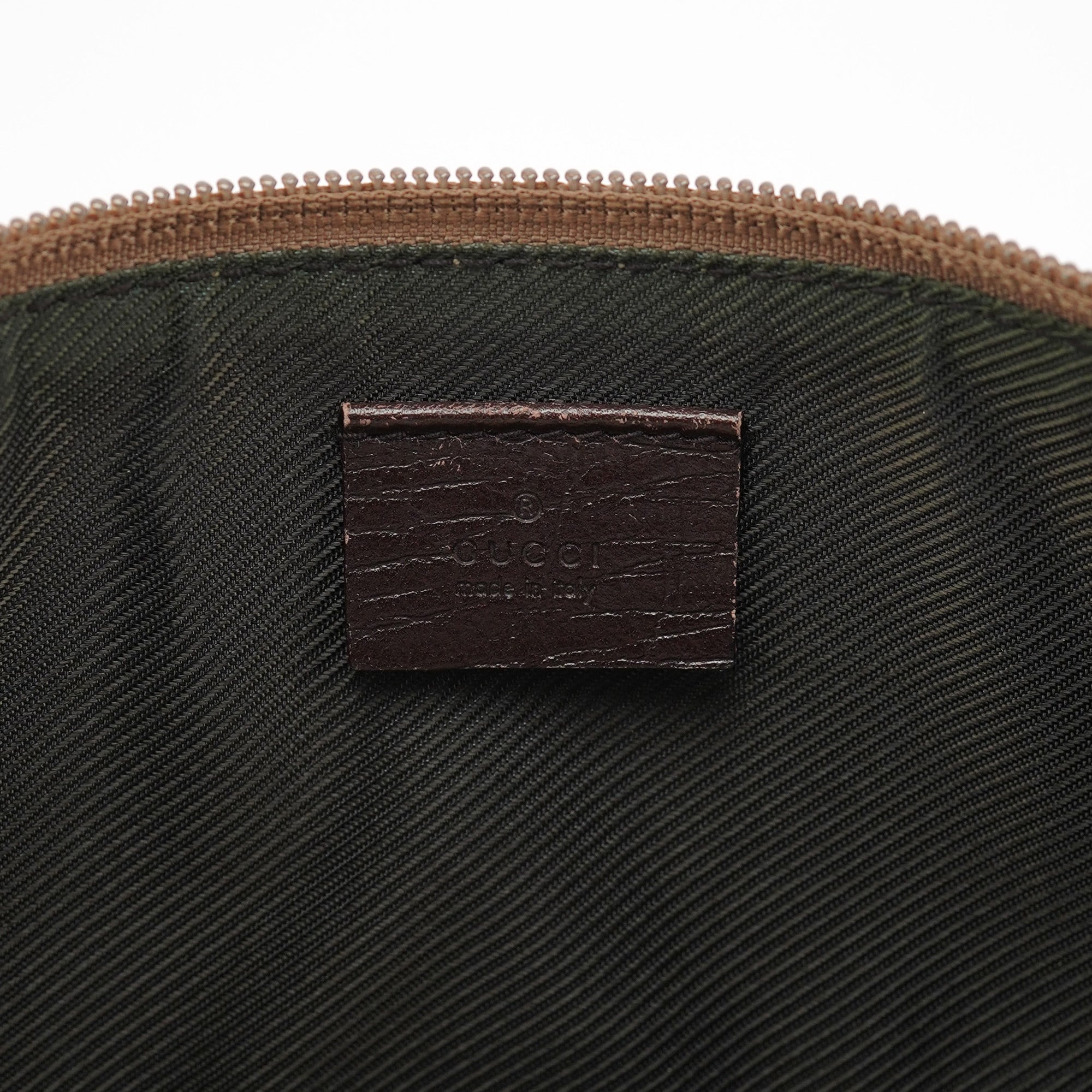 07198 Beige Brown GG Boat Pochette