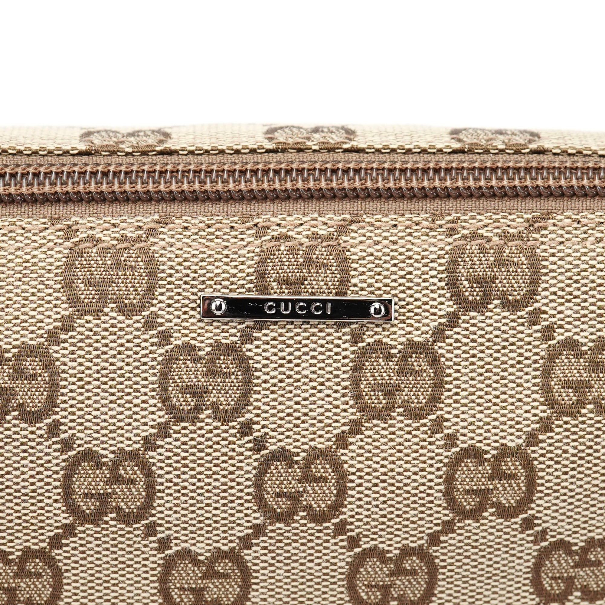 07198 Beige Brown GG Boat Pochette