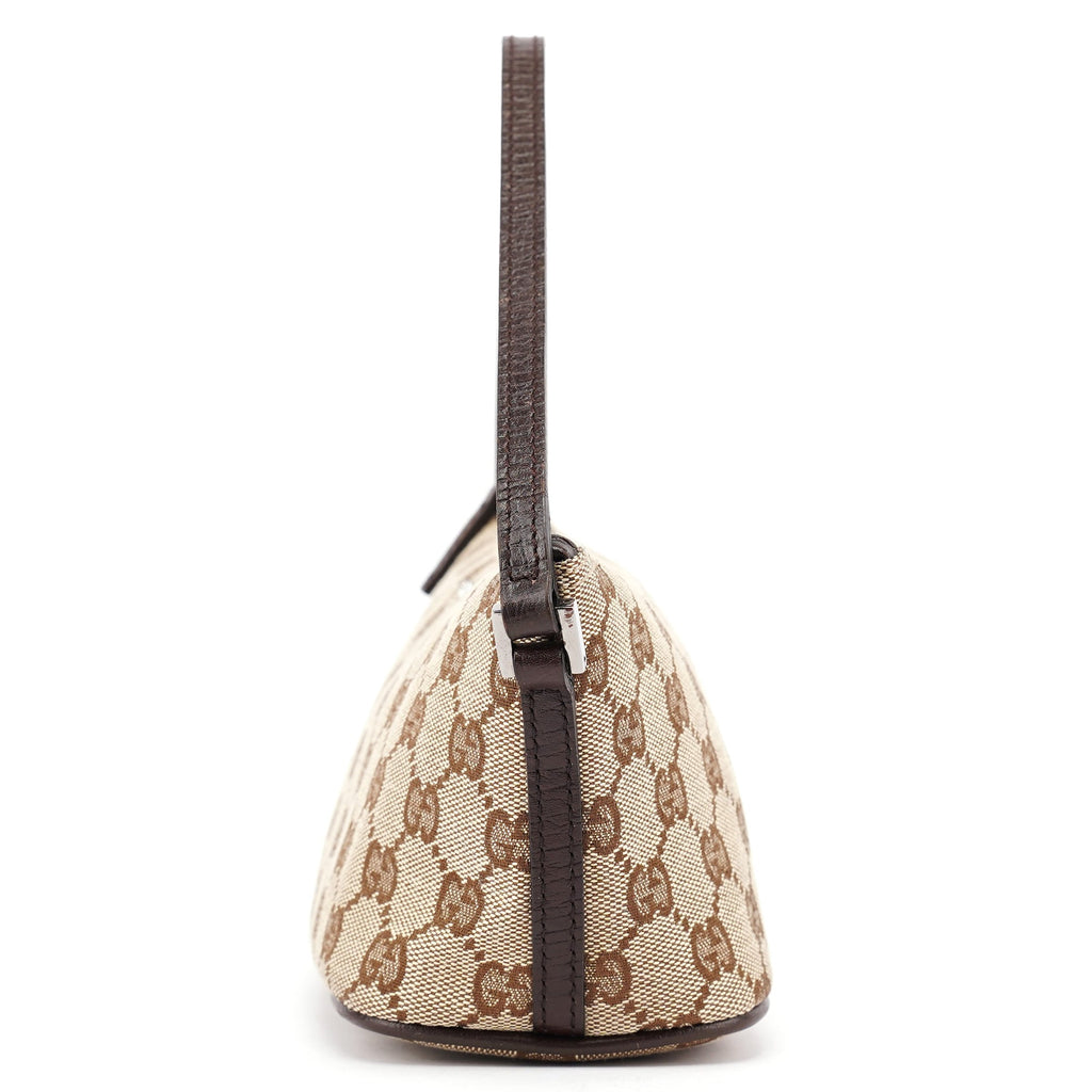 07198 Beige Brown GG Boat Pochette