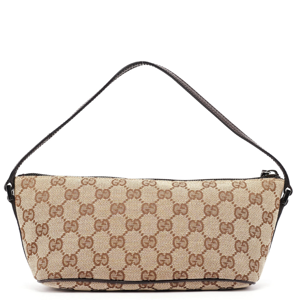 07198 Beige Brown GG Boat Pochette
