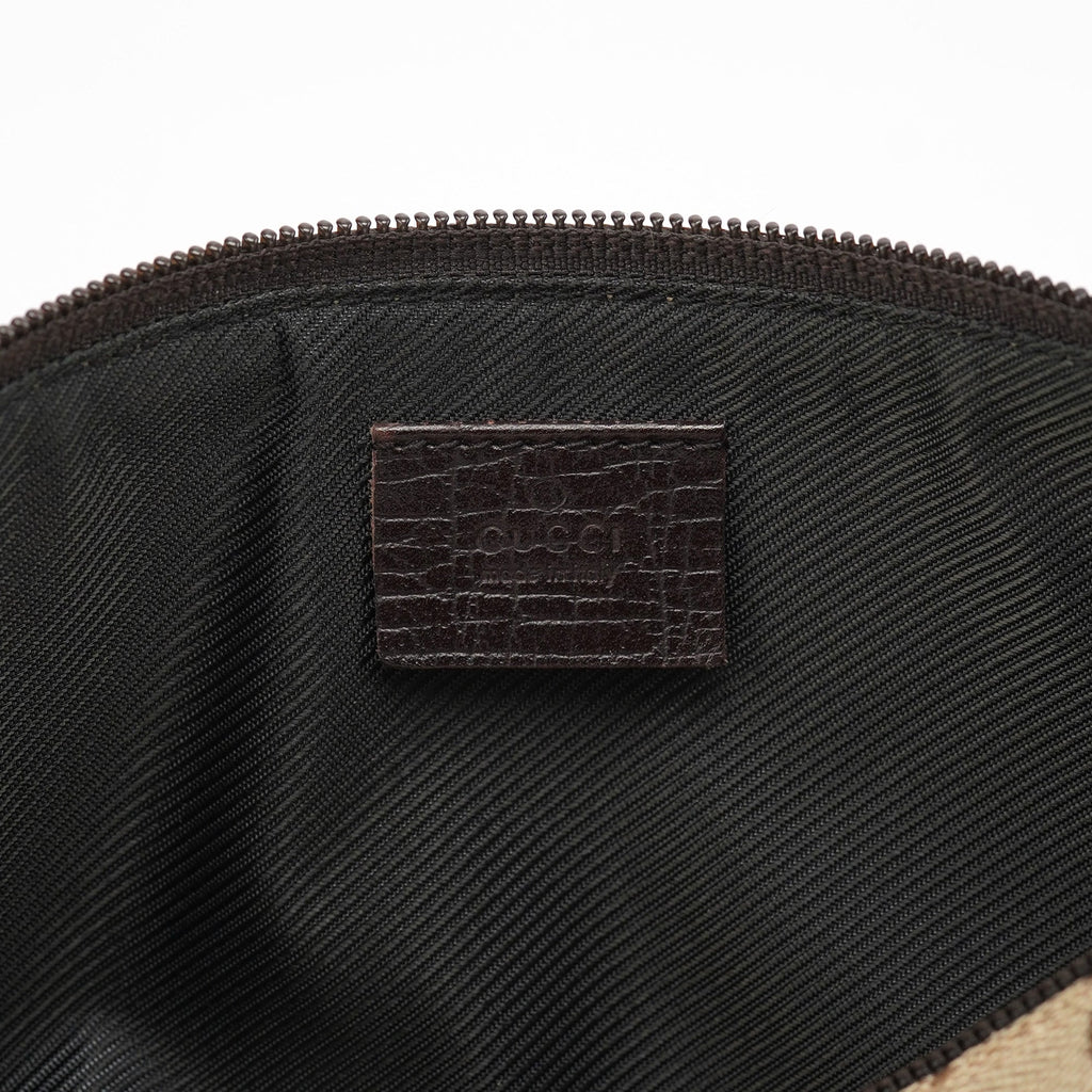 07198 Beige Brown GG Boat Pochette