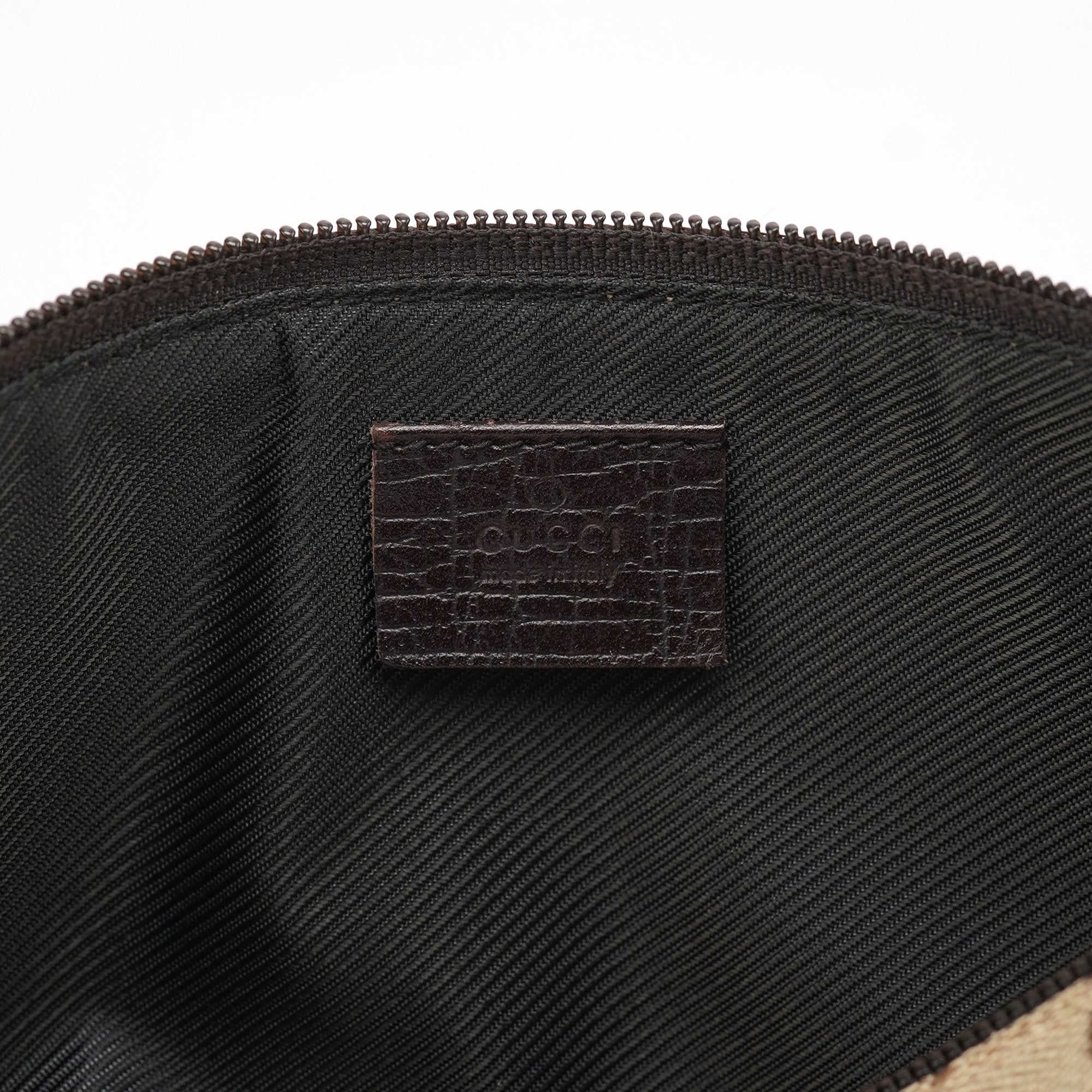 07198 Beige Brown GG Boat Pochette