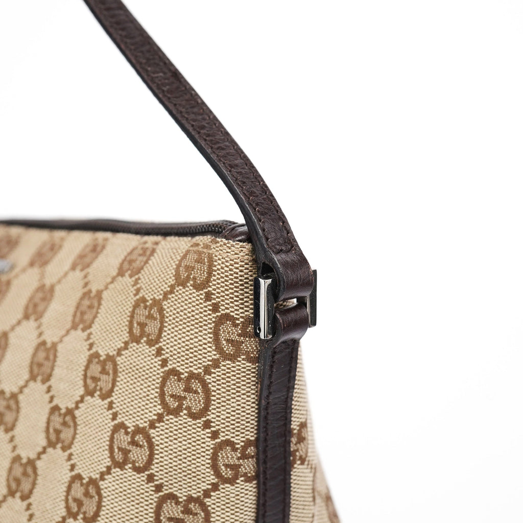 07198 Beige Brown GG Boat Pochette