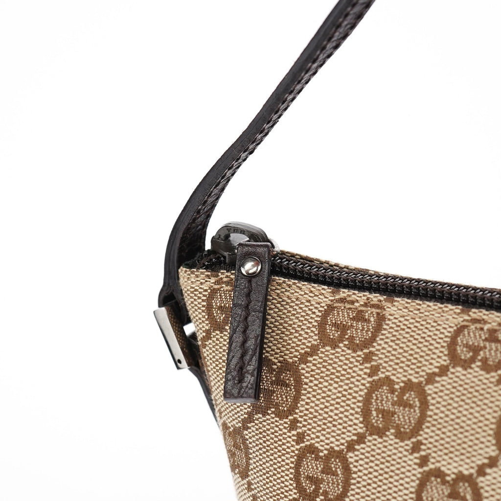 07198 Beige Brown GG Boat Pochette