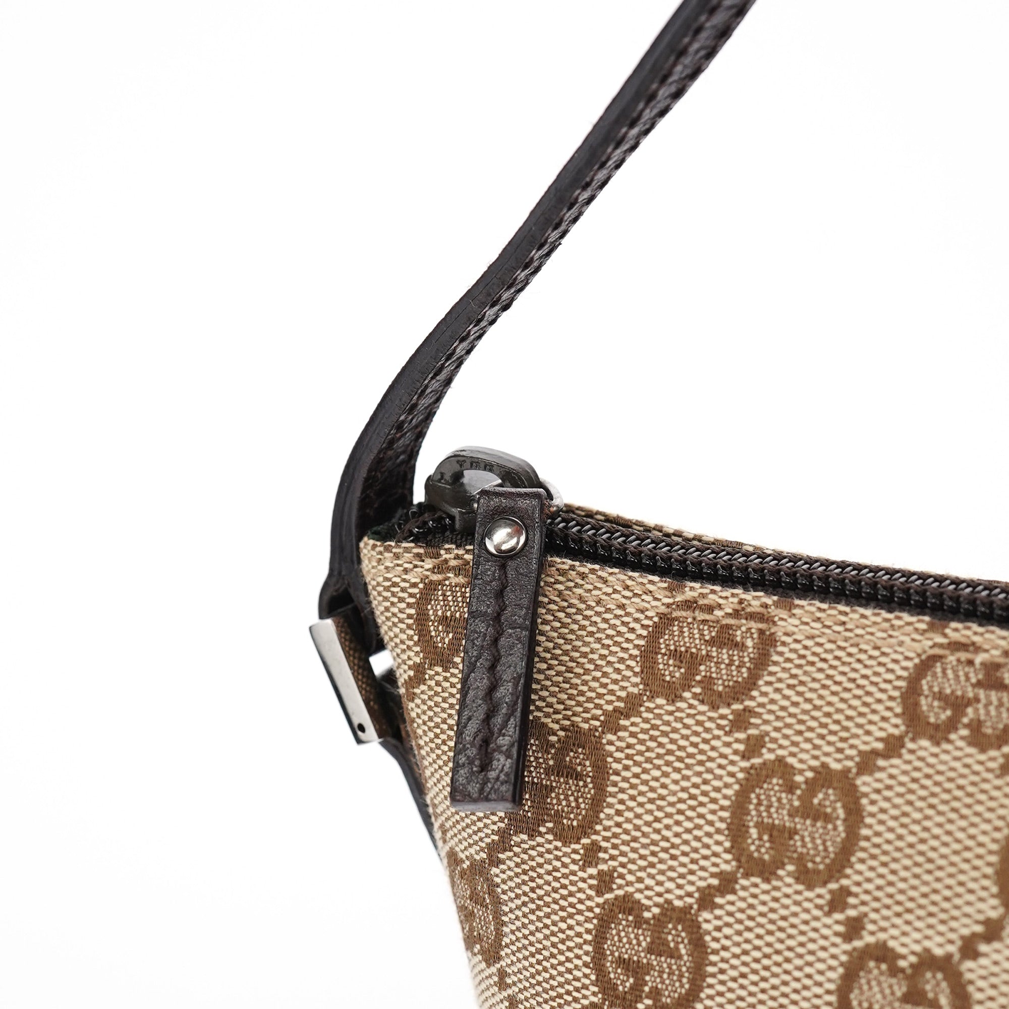 07198 Beige Brown GG Boat Pochette