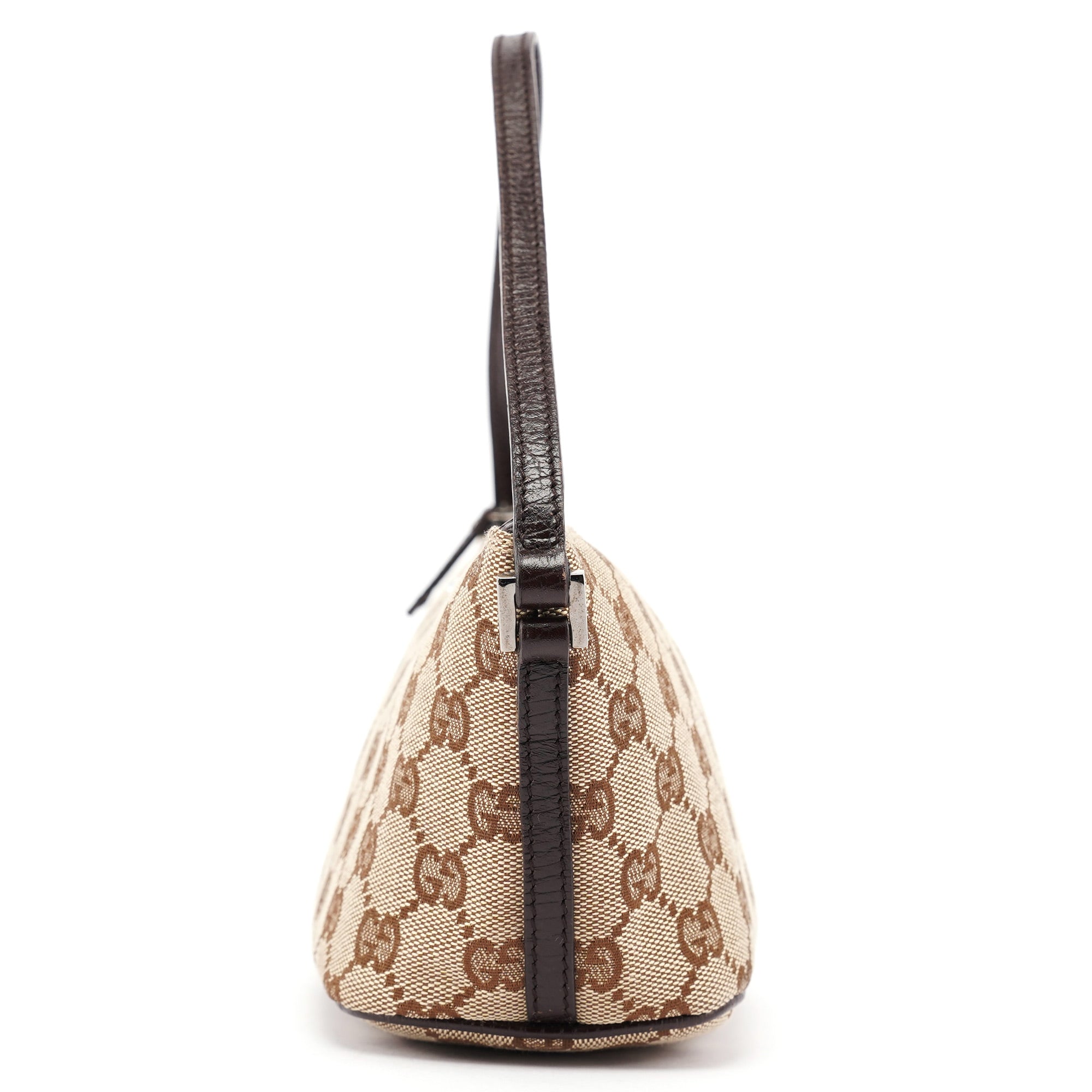 07198 Beige Brown GG Boat Pochette