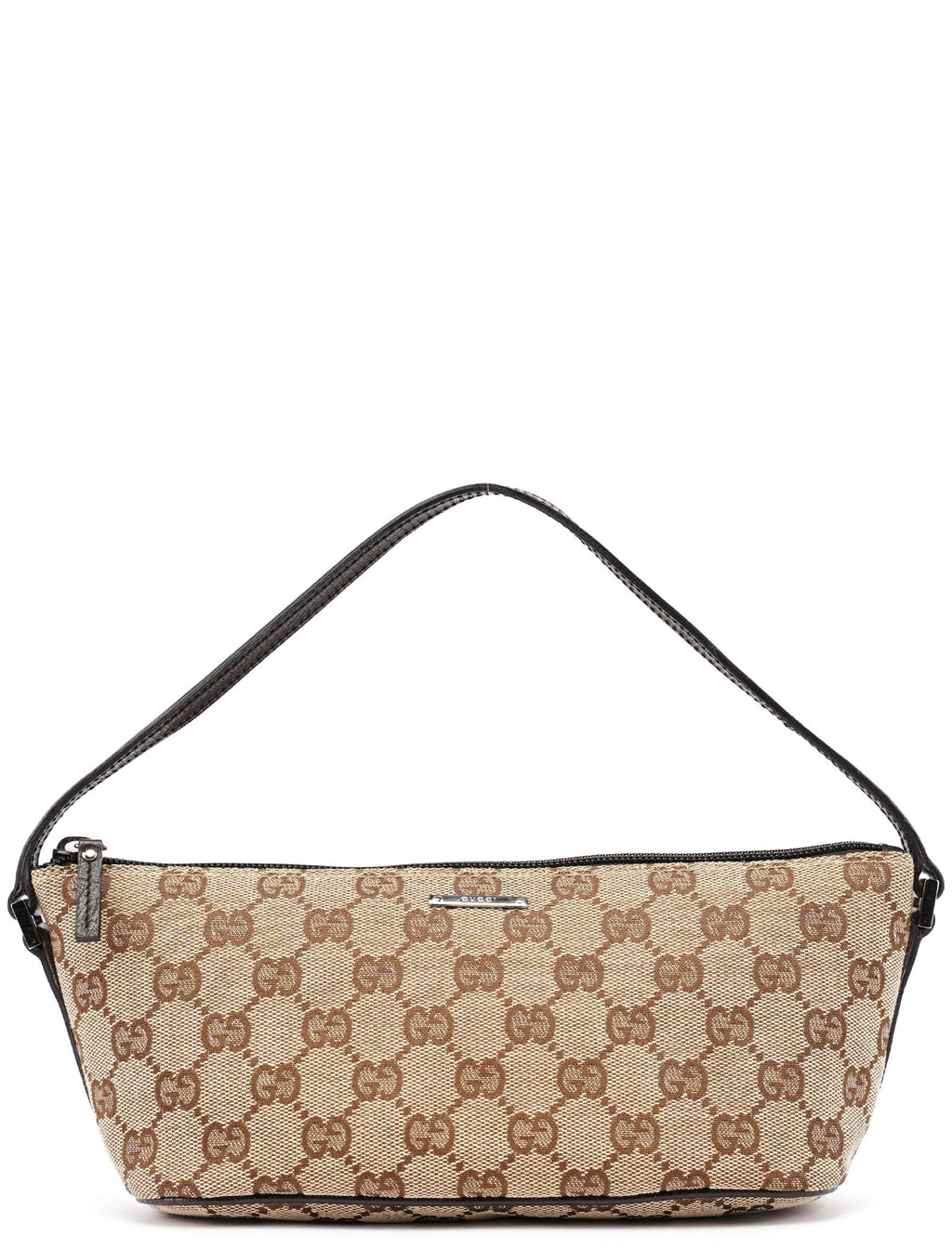 07198 Beige Brown GG Boat Pochette