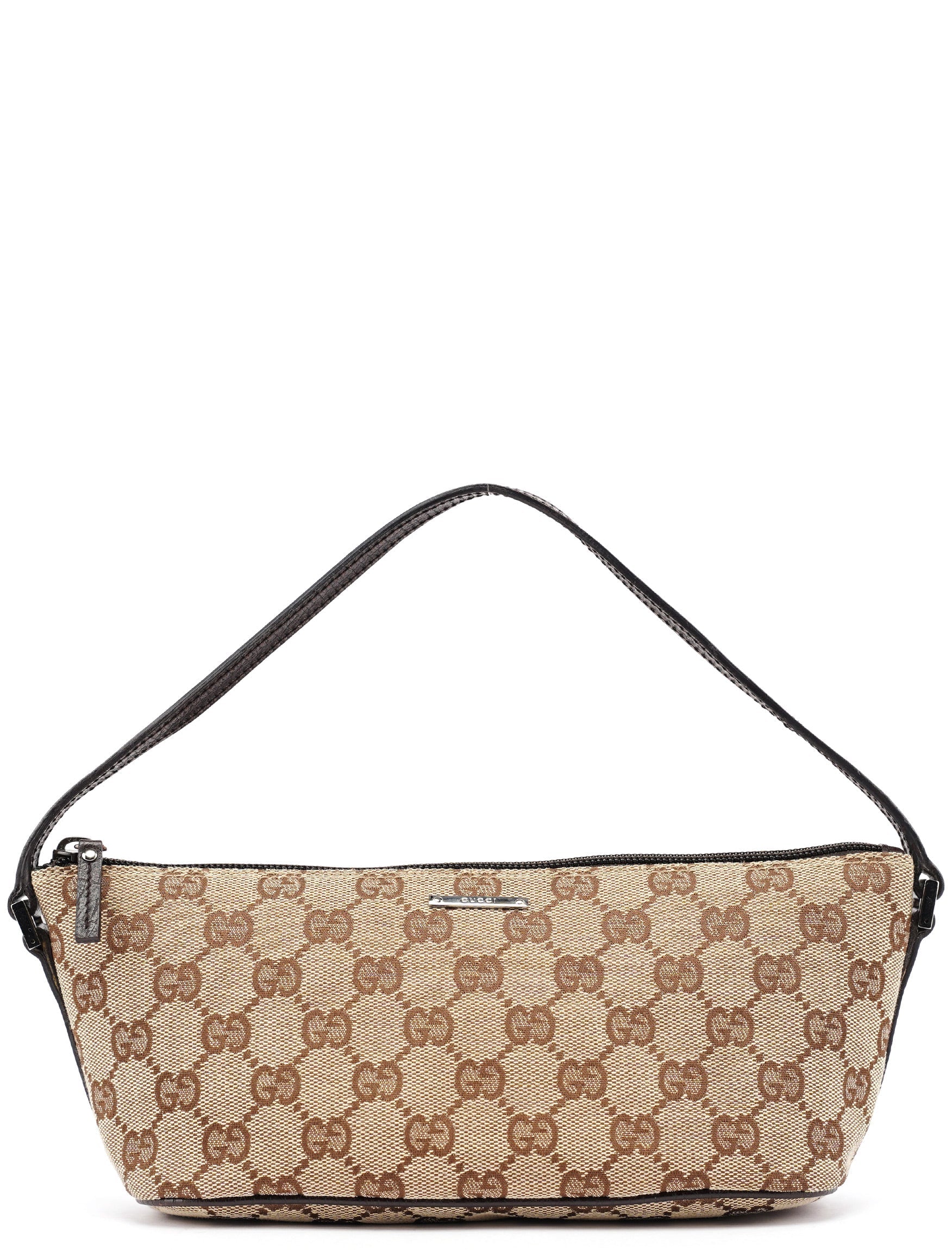 07198 Beige Brown GG Boat Pochette
