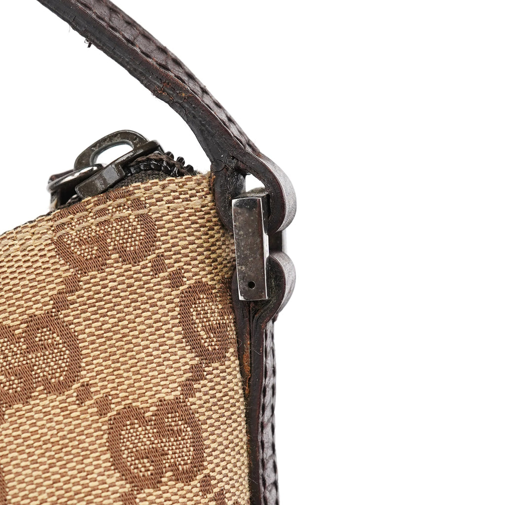 07198 Beige Brown GG Boat Pochette