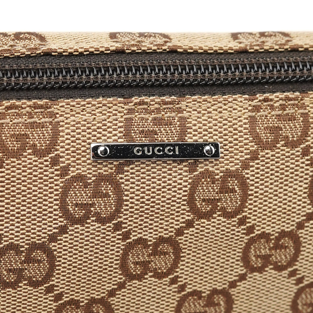 07198 Beige Brown GG Boat Pochette