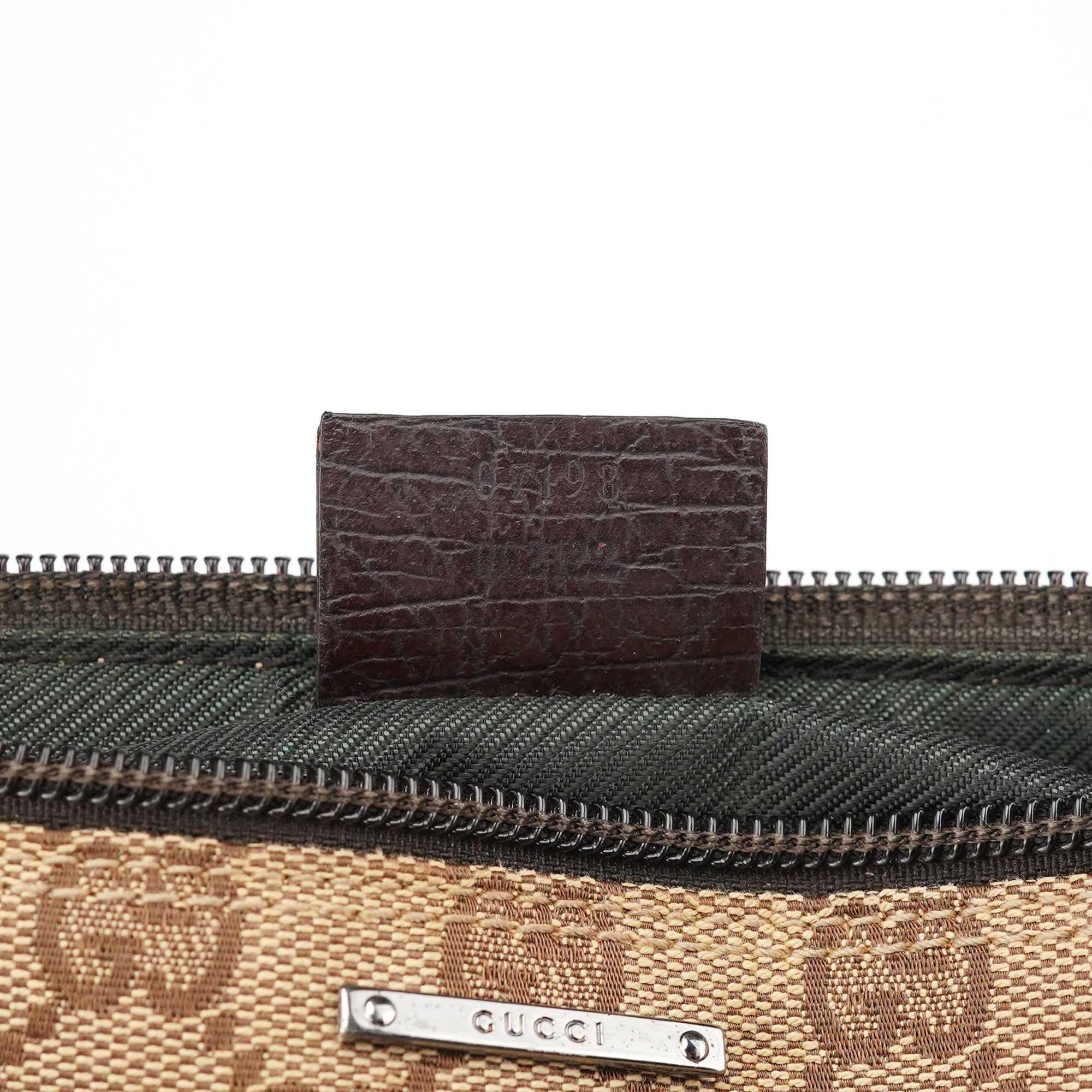 07198 Beige Brown GG Boat Pochette