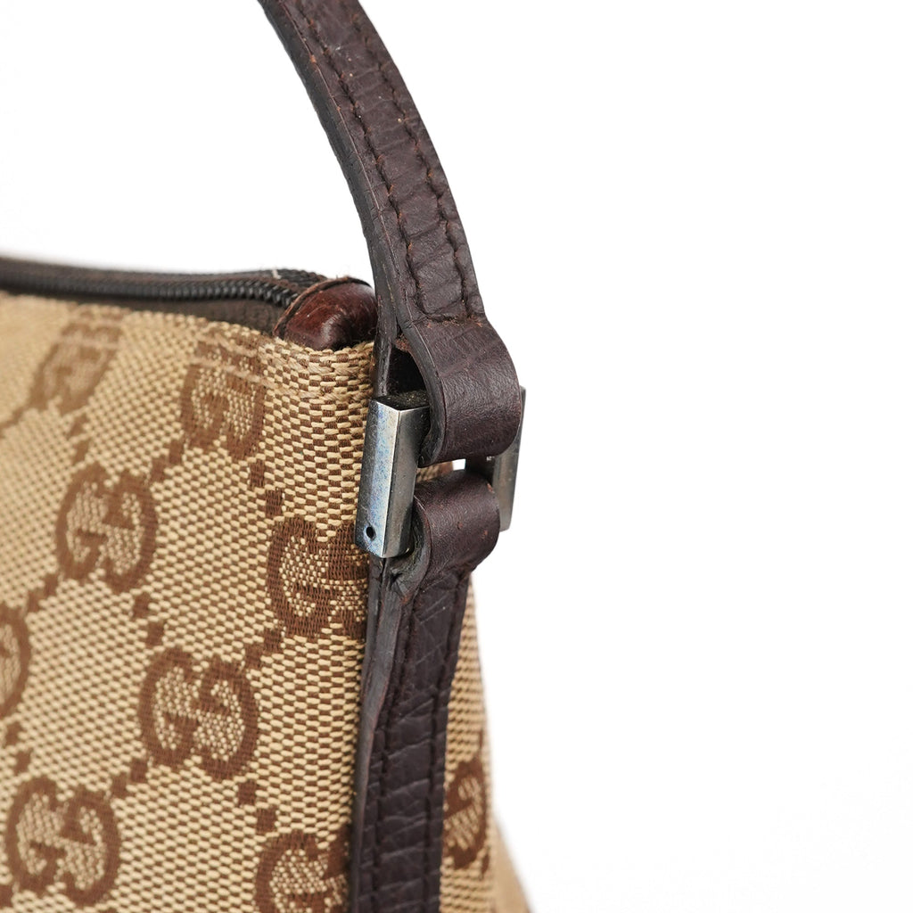 07198 Beige Brown GG Boat Pochette