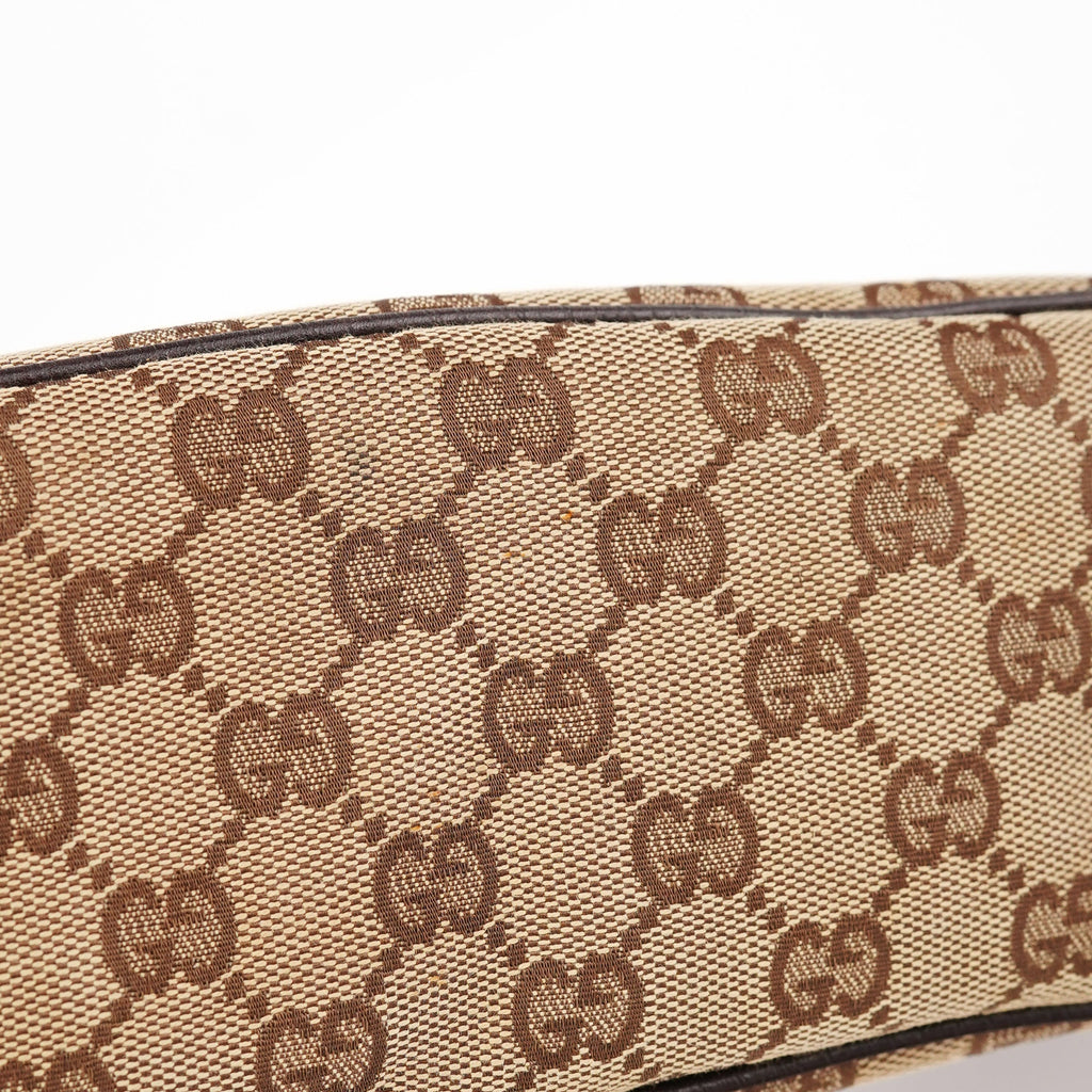 07198 Beige Brown GG Boat Pochette